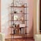 Hastings Home 5-Tier Freestanding Bookcase, Brown 335122TTT - alternate 1